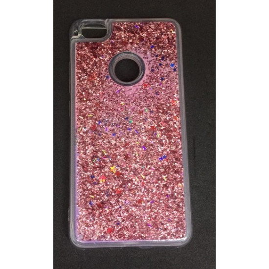 Capa Silicone Gel Liquido Glitter Xiaomi Redmi Note 5a Y1 Rosa